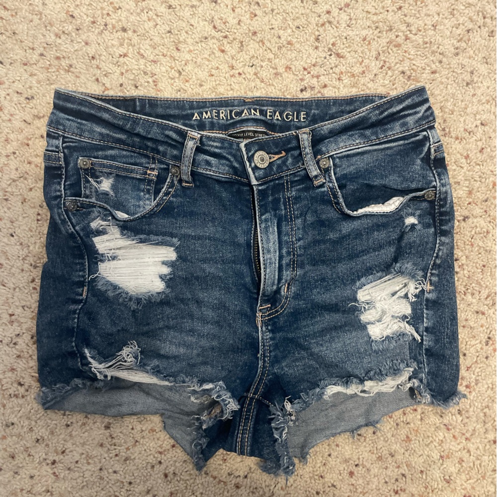 AE Next Level High-Waisted Denim Short Short